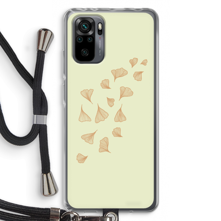 Falling Leaves: Xiaomi Redmi Note 10 Pro Transparant Hoesje met koord