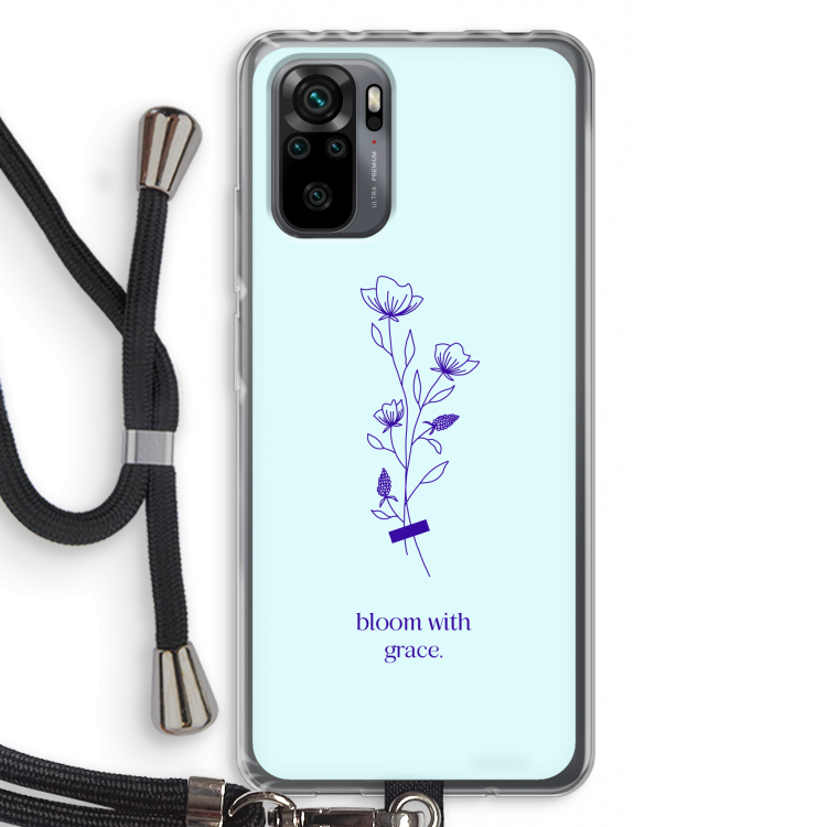 Bloom with grace: Xiaomi Redmi Note 10 Pro Transparant Hoesje met koord