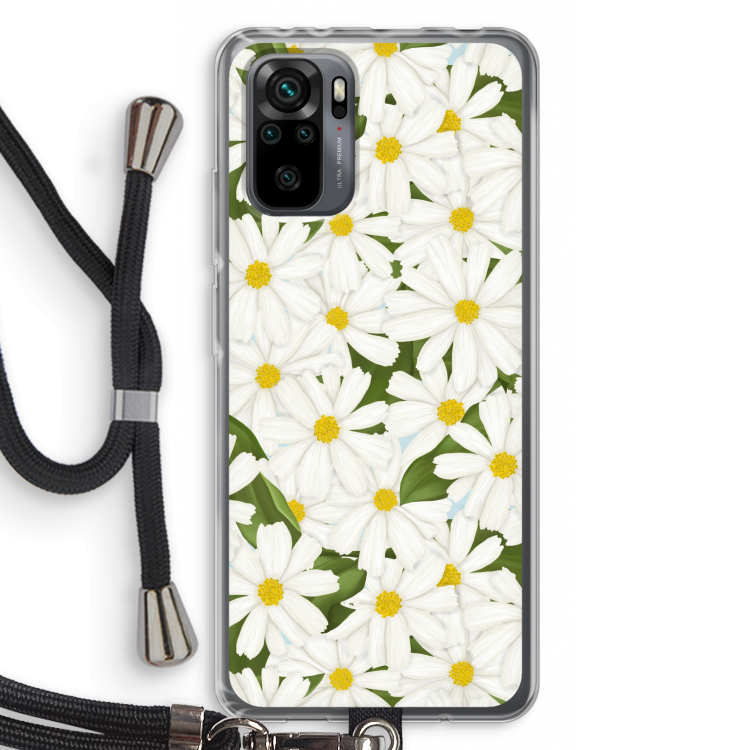 Summer Daisies: Xiaomi Redmi Note 10 Pro Transparant Hoesje met koord