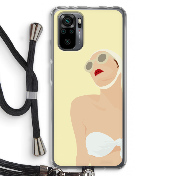 Summer: Xiaomi Redmi Note 10 Pro Transparant Hoesje met koord
