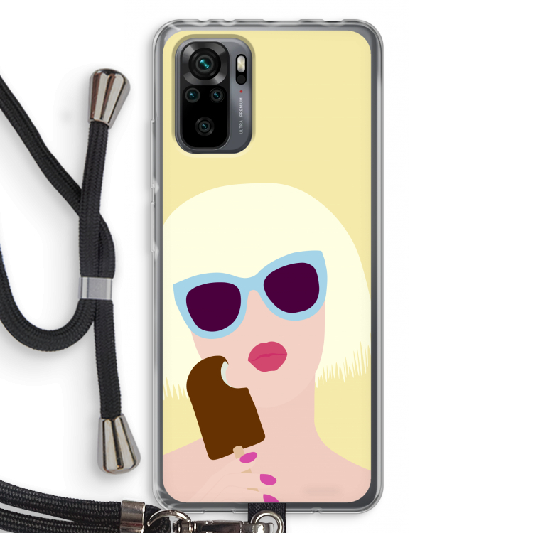 Ice cream: Xiaomi Redmi Note 10 Pro Transparant Hoesje met koord