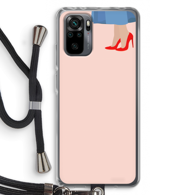 High heels: Xiaomi Redmi Note 10 Pro Transparant Hoesje met koord