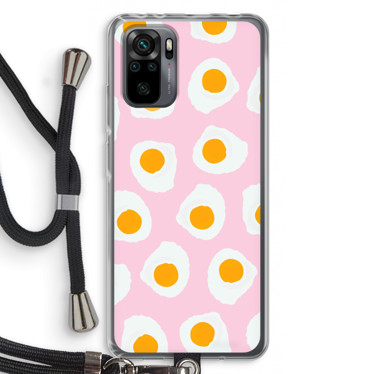 Dancing eggs: Xiaomi Redmi Note 10 Pro Transparant Hoesje met koord