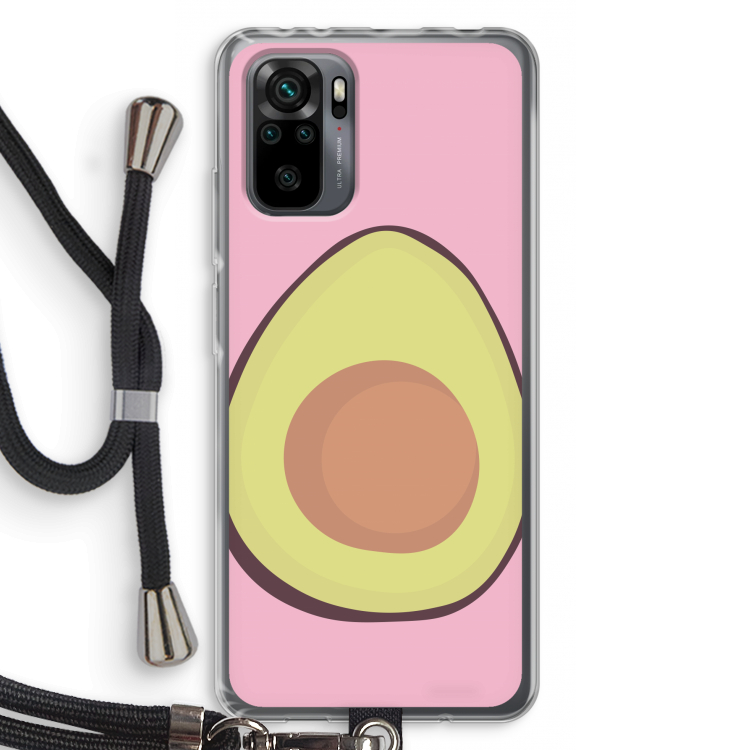 Avocado: Xiaomi Redmi Note 10 Pro Transparant Hoesje met koord