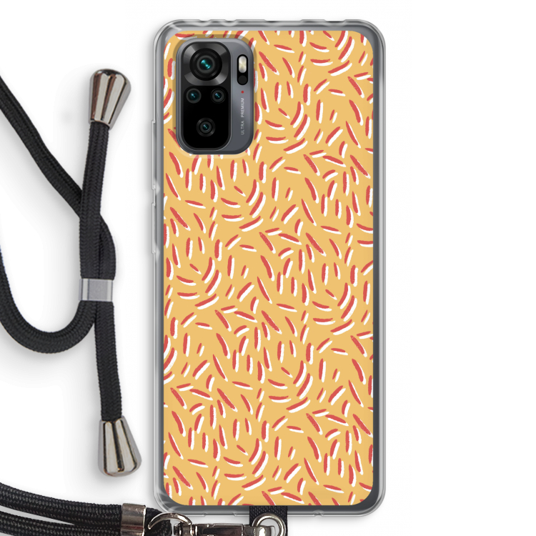 Camouflage: Xiaomi Redmi Note 10 Pro Transparant Hoesje met koord