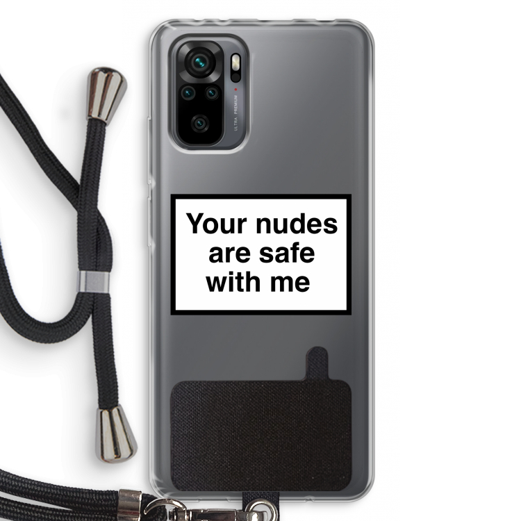 Safe with me: Xiaomi Redmi Note 10 Pro Transparant Hoesje met koord
