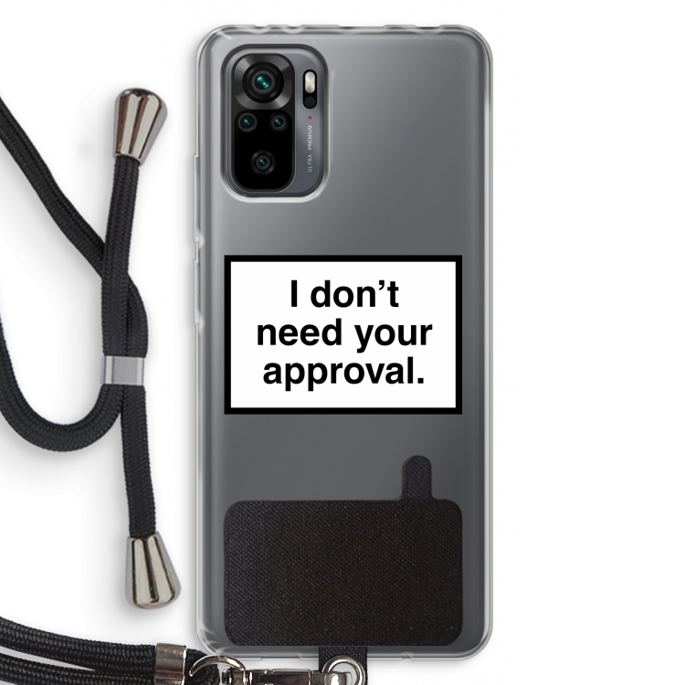 Don't need approval: Xiaomi Redmi Note 10 Pro Transparant Hoesje met koord