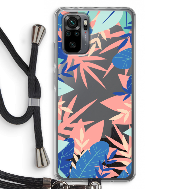 Tropisch: Xiaomi Redmi Note 10 Pro Transparant Hoesje met koord