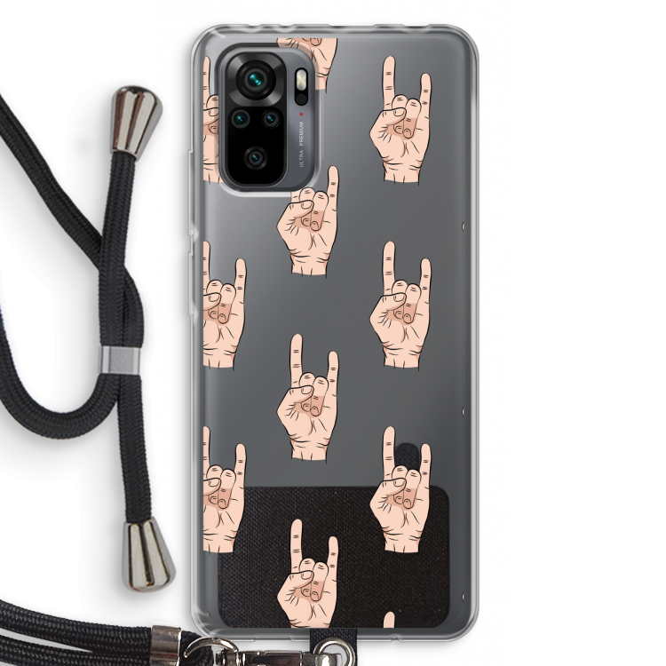 Rock: Xiaomi Redmi Note 10 Pro Transparant Hoesje met koord