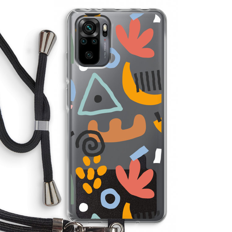 Abstract: Xiaomi Redmi Note 10 Pro Transparant Hoesje met koord