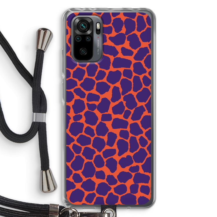 Purple Giraffe: Xiaomi Redmi Note 10 Pro Transparant Hoesje met koord