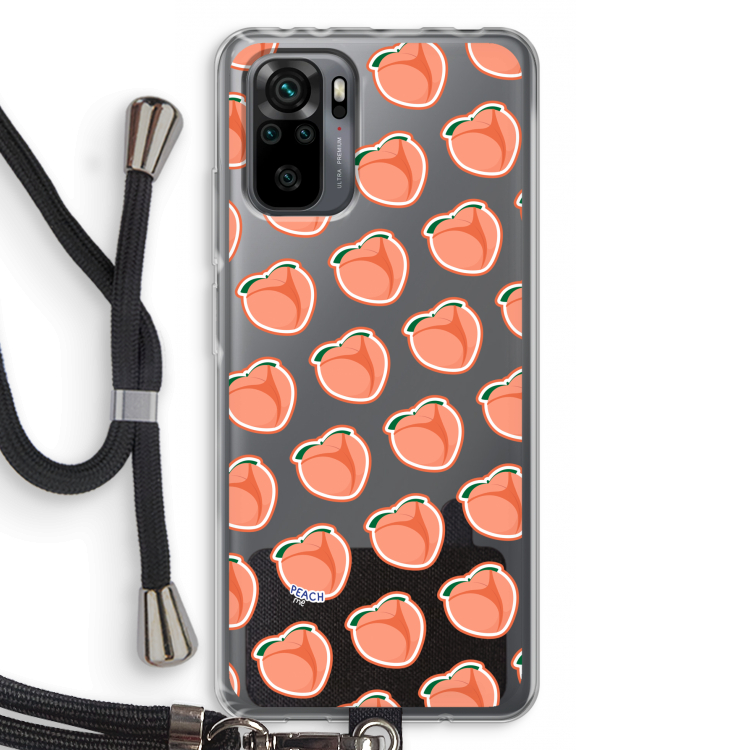 Just peachy: Xiaomi Redmi Note 10 Pro Transparant Hoesje met koord