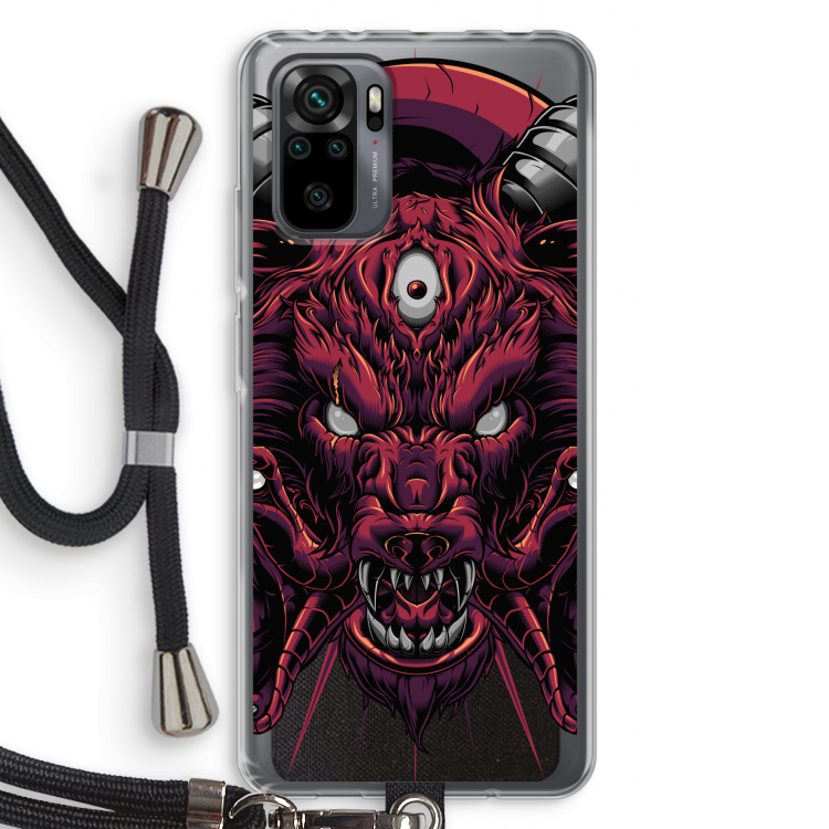 Hell Hound and Serpents: Xiaomi Redmi Note 10 Pro Transparant Hoesje met koord