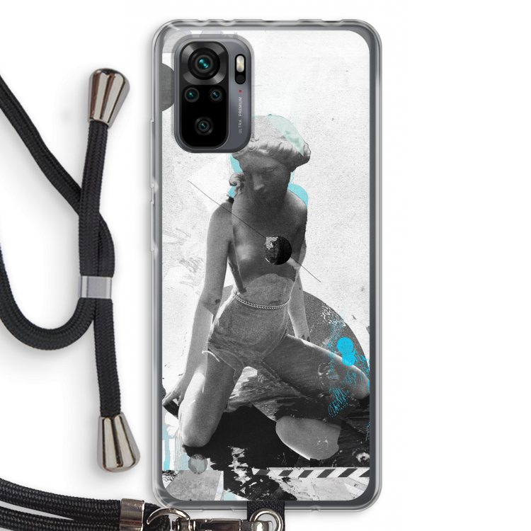 I will not feel a thing: Xiaomi Redmi Note 10 Pro Transparant Hoesje met koord