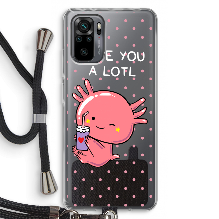 Love You A Lotl: Xiaomi Redmi Note 10 Pro Transparant Hoesje met koord