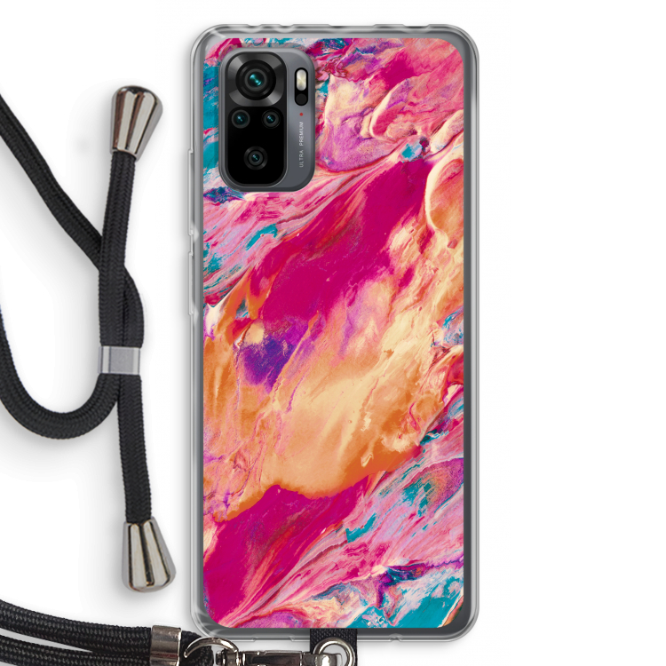 Pastel Echoes: Xiaomi Redmi Note 10 Pro Transparant Hoesje met koord