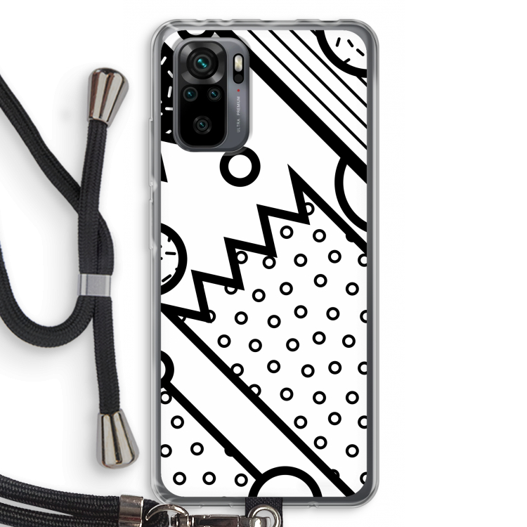 Pop Art #4: Xiaomi Redmi Note 10 Pro Transparant Hoesje met koord