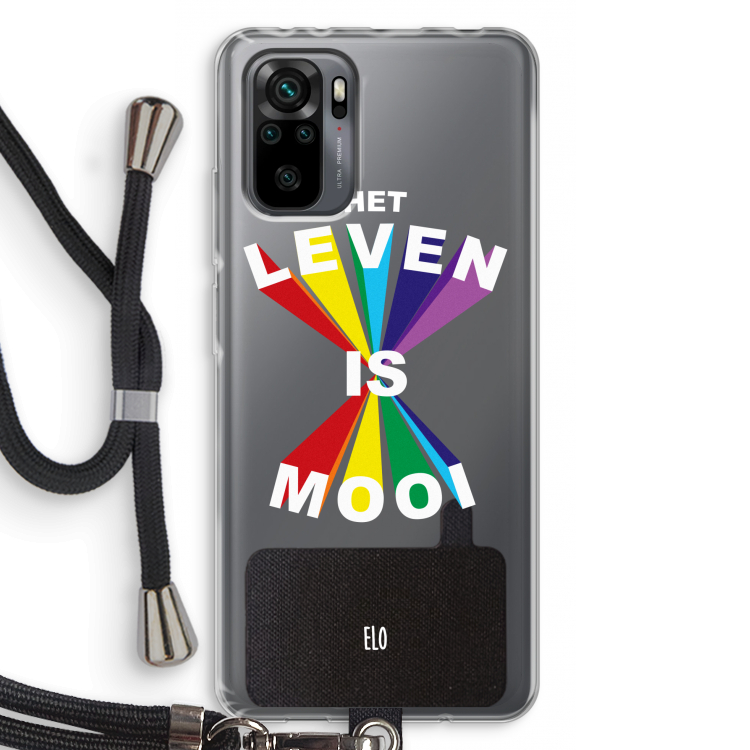 Het Leven Is Mooi: Xiaomi Redmi Note 10 Pro Transparant Hoesje met koord