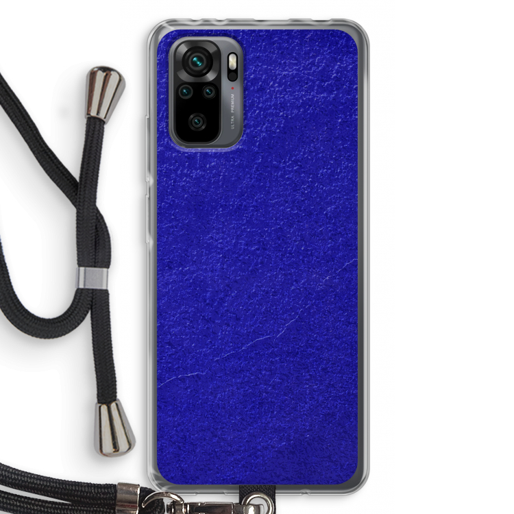 Majorelle Blue: Xiaomi Redmi Note 10 Pro Transparant Hoesje met koord
