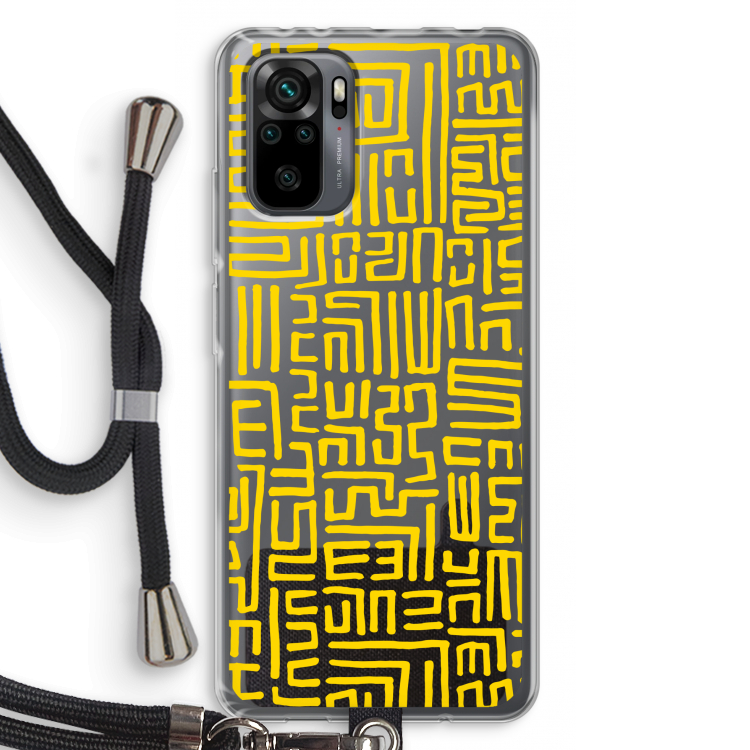 Majorelle Blue Print: Xiaomi Redmi Note 10 Pro Transparant Hoesje met koord