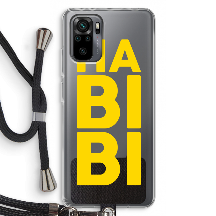 Habibi Majorelle : Xiaomi Redmi Note 10 Pro Transparant Hoesje met koord