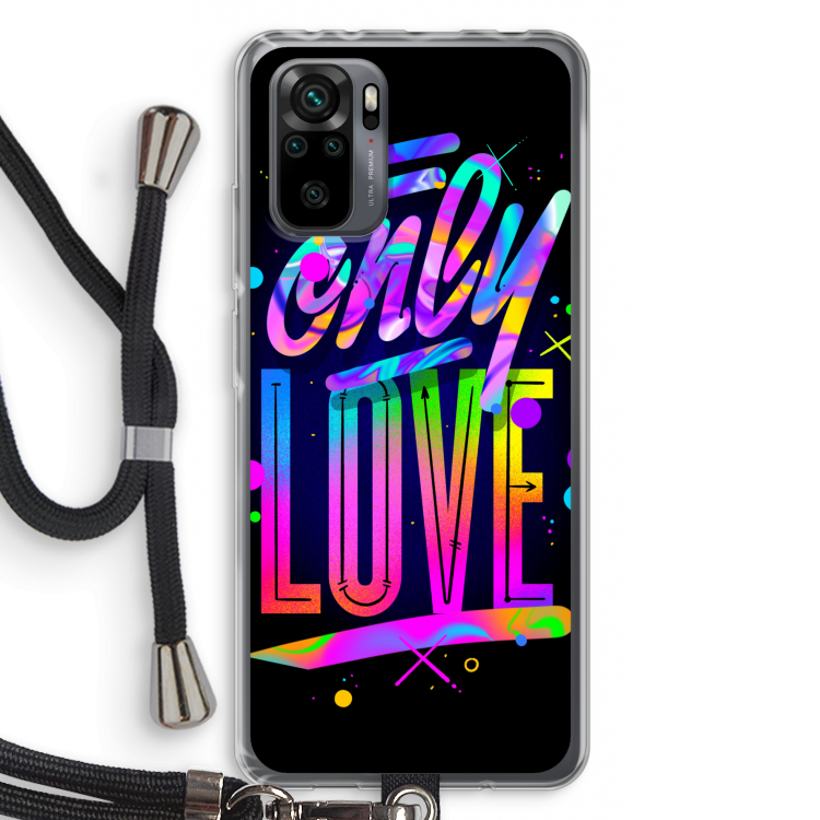 Only Love: Xiaomi Redmi Note 10 Pro Transparant Hoesje met koord