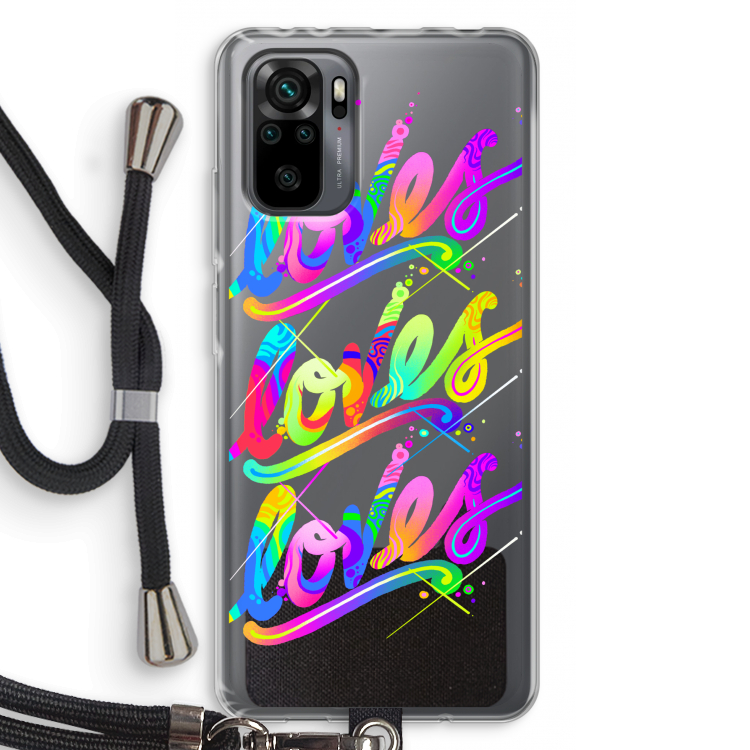 Loves: Xiaomi Redmi Note 10 Pro Transparant Hoesje met koord