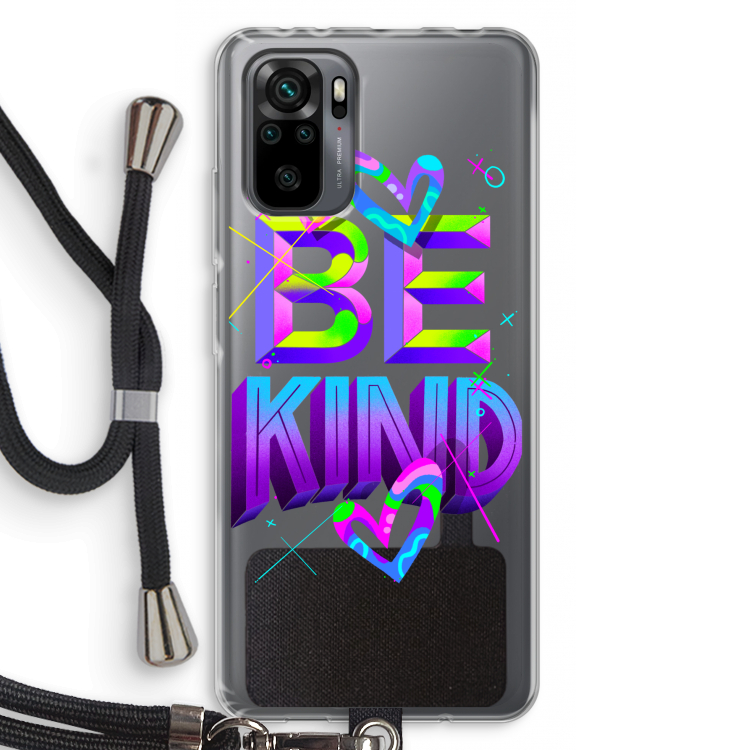 Be Kind: Xiaomi Redmi Note 10 Pro Transparant Hoesje met koord