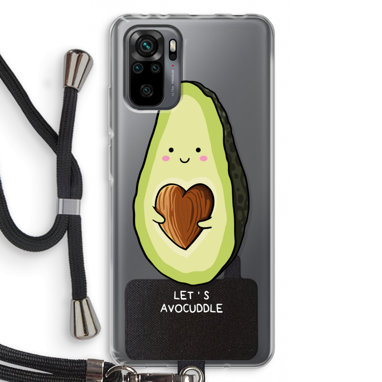 Avocuddle: Xiaomi Redmi Note 10 Pro Transparant Hoesje met koord
