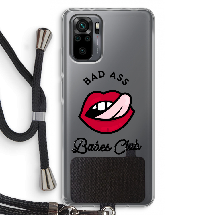 Badass Babes Club: Xiaomi Redmi Note 10 Pro Transparant Hoesje met koord