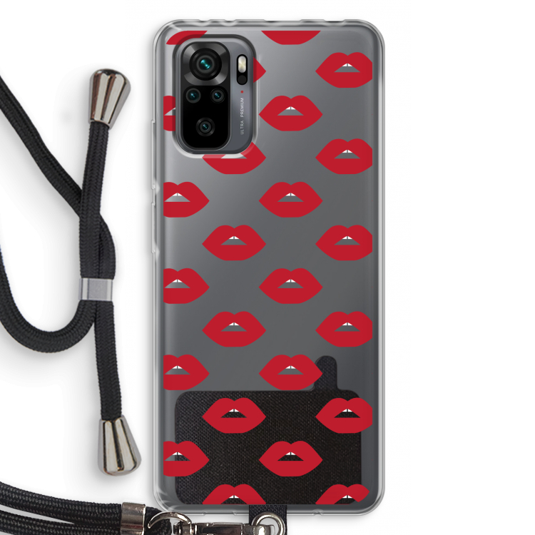 Lips: Xiaomi Redmi Note 10 Pro Transparant Hoesje met koord