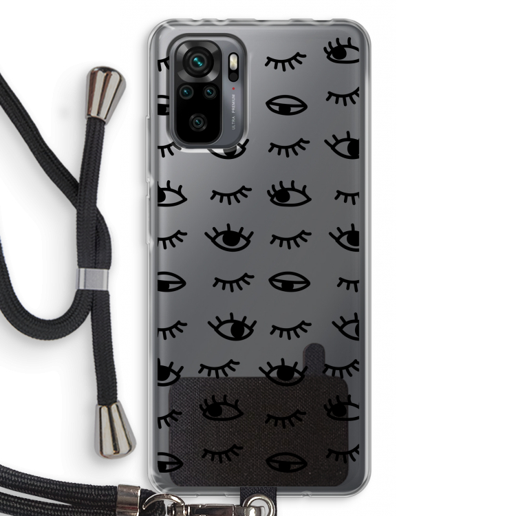 Eye pattern #2: Xiaomi Redmi Note 10 Pro Transparant Hoesje met koord