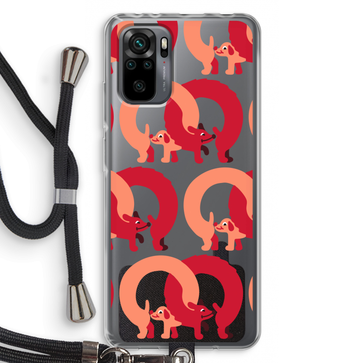Dogs: Xiaomi Redmi Note 10 Pro Transparant Hoesje met koord