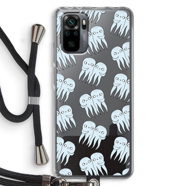 Octopussen: Xiaomi Redmi Note 10 Pro Transparant Hoesje met koord
