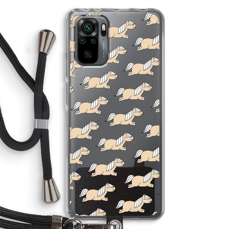 Ponys: Xiaomi Redmi Note 10 Pro Transparant Hoesje met koord