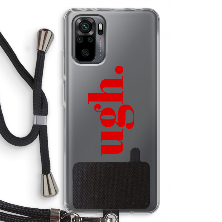 Ugh: Xiaomi Redmi Note 10 Pro Transparant Hoesje met koord