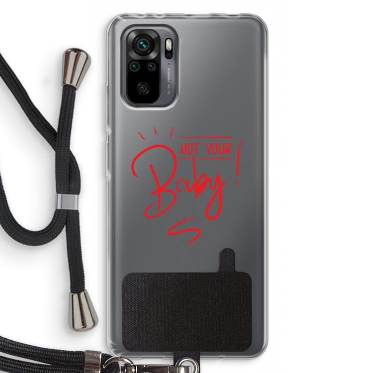 Not Your Baby: Xiaomi Redmi Note 10 Pro Transparant Hoesje met koord
