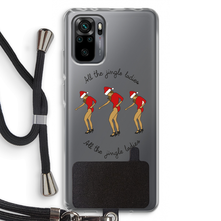 Jingle Ladies: Xiaomi Redmi Note 10 Pro Transparant Hoesje met koord