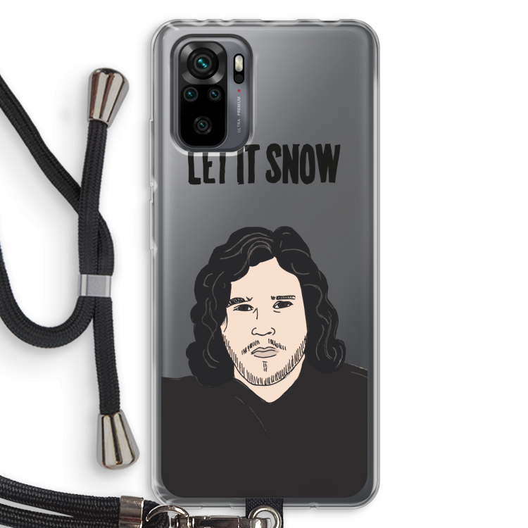 Let It Snow: Xiaomi Redmi Note 10 Pro Transparant Hoesje met koord