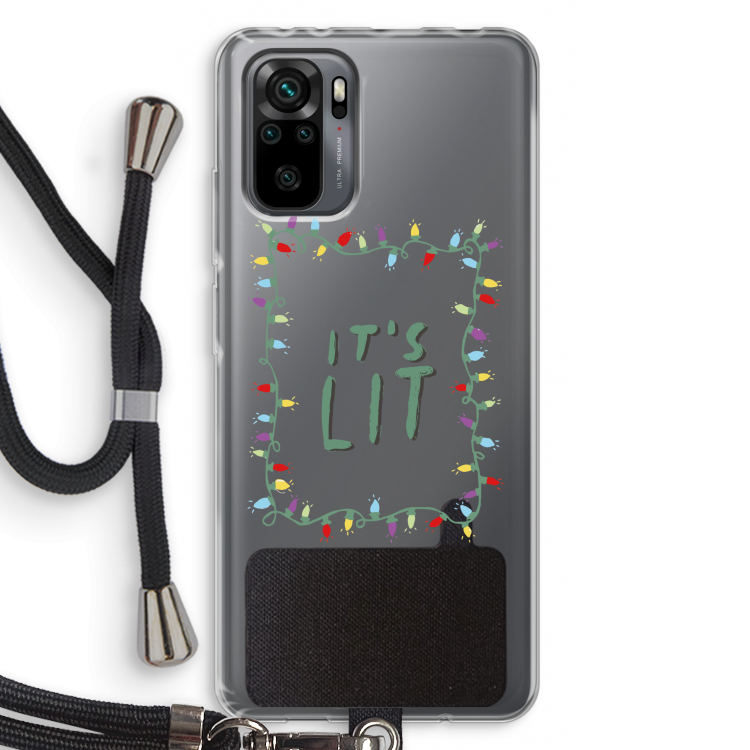 It's Lit: Xiaomi Redmi Note 10 Pro Transparant Hoesje met koord