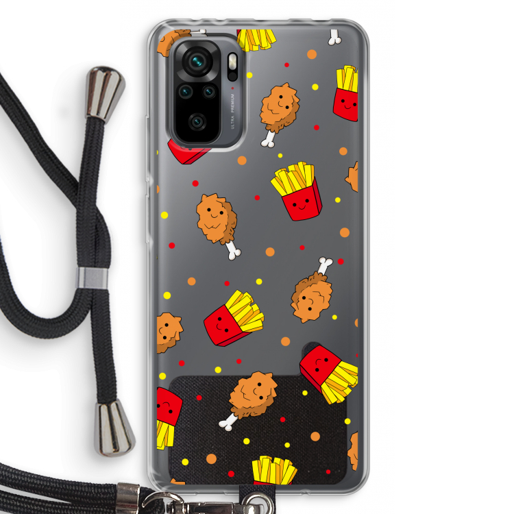 Chicken 'n Fries: Xiaomi Redmi Note 10 Pro Transparant Hoesje met koord