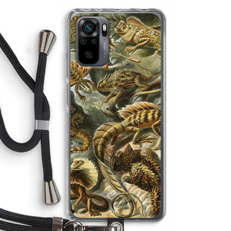 Haeckel Lacertilia: Xiaomi Redmi Note 10 Pro Transparant Hoesje met koord