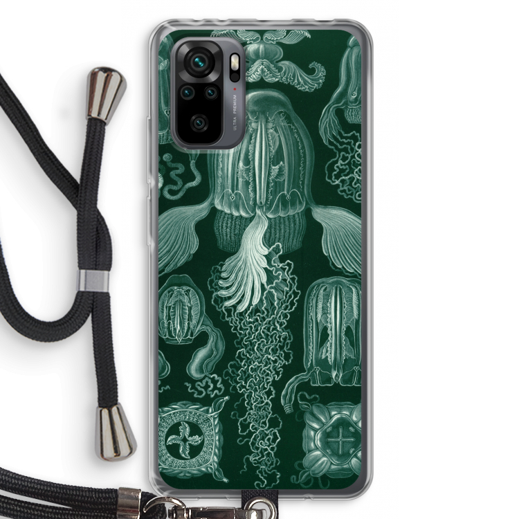 Haeckel Cubomedusae: Xiaomi Redmi Note 10 Pro Transparant Hoesje met koord