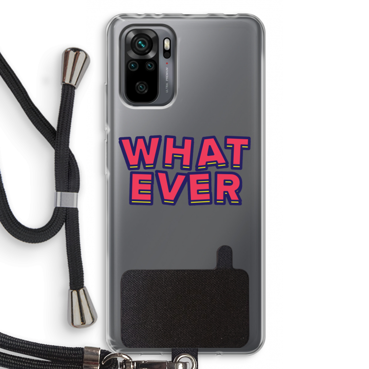 Whatever: Xiaomi Redmi Note 10 Pro Transparant Hoesje met koord
