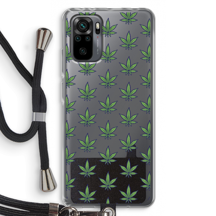 Weed: Xiaomi Redmi Note 10 Pro Transparant Hoesje met koord