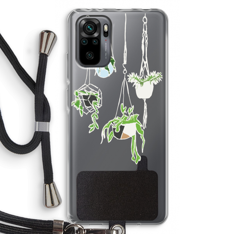 Hang In There: Xiaomi Redmi Note 10 Pro Transparant Hoesje met koord