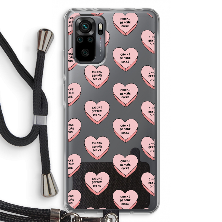 Chicks before dicks: Xiaomi Redmi Note 10 Pro Transparant Hoesje met koord