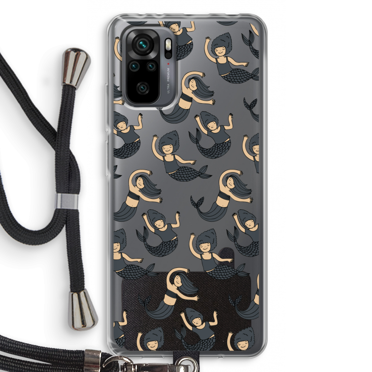 Zeemeermin: Xiaomi Redmi Note 10 Pro Transparant Hoesje met koord