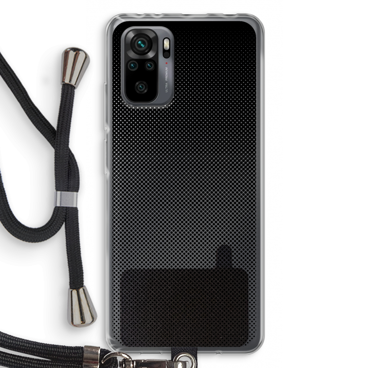 Musketon Halftone: Xiaomi Redmi Note 10 Pro Transparant Hoesje met koord