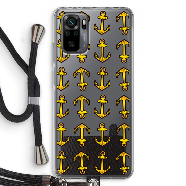 Musketon Anchor: Xiaomi Redmi Note 10 Pro Transparant Hoesje met koord